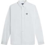 Fred Perry, Klassisches Oxford Baumwoll Button Down Hemd White, Herren, Größe: XS