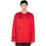 Reduzierte Rote Langärmelige Fred Perry T-Shirts aus Baumwolle für Herren Größe M 