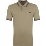 Fred Perry Polo Shirt Twin Tipped M3600 Hell Braun - Größe L
