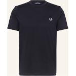 Marineblaue Fred Perry T-Shirts aus Baumwolle für Herren Größe XXL 
