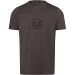 Anthrazitfarbene Unifarbene Fred Perry Rundhals-Ausschnitt T-Shirts für Herren Größe XL 