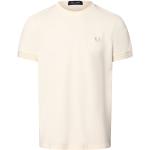 Weiße Fred Perry Rundhals-Ausschnitt T-Shirts für Herren Größe XL 