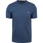 Dunkelblaue Unifarbene Kurzärmelige Fred Perry T-Shirts für Herren Größe XL 