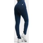 Blaue FREDDY Skinny Jeans mit Reißverschluss aus Jersey für Damen Größe M 