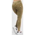 Grüne FREDDY Push Up Jeans mit Reißverschluss aus Jersey enganliegend für Damen Größe XL 