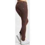 Braune FREDDY Skinny Jeans mit Reißverschluss aus Denim enganliegend für Damen Größe S 