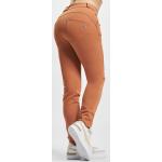 Braune FREDDY Skinny Jeans mit Reißverschluss aus Denim enganliegend für Damen Größe M 