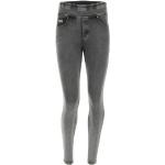 Graue FREDDY Skinny Jeans aus Baumwolle für Damen Größe XS 