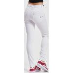 Weiße Super Skinny Push Up Jeans aus Denim für Damen Übergrößen 
