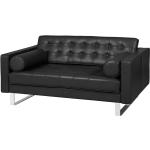 Schwarze Fredriks Chelsea Zweisitzer-Sofas aus Leder Breite 100-150cm, Höhe 50-100cm, Tiefe 50-100cm 2 Personen 