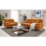Orange Fredriks Zweisitzer-Sofas aus Leder Breite 100-150cm, Höhe 150-200cm, Tiefe 50-100cm 2 Personen 