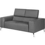 Graue Zweisitzer-Sofas aus Kunstleder Breite 150-200cm, Höhe 50-100cm, Tiefe 100-150cm 2 Personen 