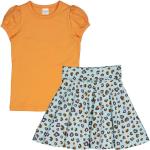 Orange Animal-Print by Green Cotton Kinder T-Shirts aus Baumwolle für Mädchen Größe 134 