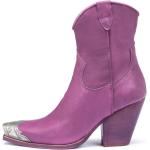 Lila Free People Ankle Boots & Klassische Stiefeletten mit Reißverschluss in Schmalweite aus Leder für Damen Größe 39,5 