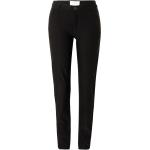 Schwarze Unifarbene 5-Pocket Hosen mit Reißverschluss aus Polyamid für Damen Größe M 