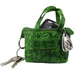 Grüne Damenschlüsseletuis & Damenschlüsseltaschen mit Reißverschluss aus Leder Weihnachten 