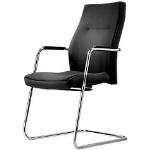 Schwarze Nowy Styl Freischwinger Stühle aus Stoff stapelbar Breite 450-500cm, Höhe 0-50cm, Tiefe 450-500cm 3-teilig 
