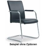 Hellblaue Moderne Rovo Quadratische Freischwinger Stühle aus Nappaleder stapelbar Breite 50-100cm, Höhe 50-100cm 