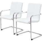 Weiße Now! by Hülsta Freischwinger Stühle aus Kunstleder Breite 50-100cm, Höhe 50-100cm, Tiefe 50-100cm 2-teilig 