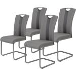 Graue Loftscape Freischwinger Stühle aus Textil Breite 0-50cm, Höhe 50-100cm, Tiefe 50-100cm 