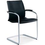 Hellblaue Sedus Open Up Freischwinger Stühle aus Leder stapelbar Breite 50-100cm, Höhe 50-100cm, Tiefe 50-100cm 