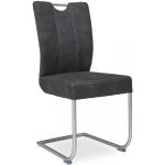 Dunkelgraue Moderne Niehoff Freischwinger Stühle aus Polyester gepolstert Breite 0-50cm, Höhe 0-50cm, Tiefe 0-50cm 