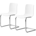 Silberne Fredriks Freischwinger Stühle aus Kunststoff Breite 0-50cm, Höhe 50-100cm, Tiefe 0-50cm 2-teilig 