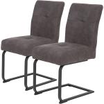 Schwarze Loftscape Freischwinger Stühle aus Textil Breite 0-50cm, Höhe 50-100cm, Tiefe 50-100cm 2-teilig 