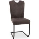 Anthrazitfarbene Niehoff Freischwinger Stühle aus Stoff Breite 0-50cm, Höhe 0-50cm, Tiefe 0-50cm 