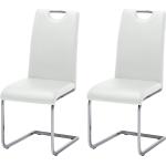 Weiße roomscape Freischwinger Stühle aus Kunstleder Breite 0-50cm, Höhe 50-100cm, Tiefe 50-100cm 