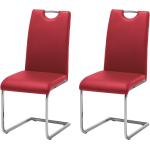 Rote roomscape Freischwinger Stühle aus Kunstleder Breite 0-50cm, Höhe 50-100cm, Tiefe 50-100cm 