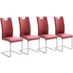 Reduzierte Rote Freischwinger Stühle aus Kunstleder gepolstert Breite 50-100cm, Höhe 0-50cm 