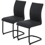 Graue Red Living Freischwinger Stühle aus Textil Breite 0-50cm, Höhe 50-100cm, Tiefe 50-100cm 2-teilig 