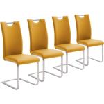 Reduzierte Orange Freischwinger Stühle aus Kunstleder gepolstert Breite 50-100cm, Höhe 0-50cm 
