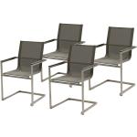 Graue Garden Pleasure Freischwinger Stühle aus Polyrattan Outdoor Breite 0-50cm, Höhe 50-100cm, Tiefe 50-100cm 4-teilig 