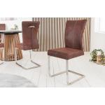 Reduzierte Dunkelbraune Riess Ambiente Designer Stühle aus Edelstahl gepolstert Breite 0-50cm, Höhe 50-100cm, Tiefe 50-100cm 