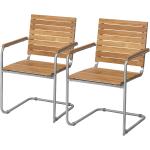 Braune Butlers Gartenstühle Metall aus Massivholz Outdoor Breite 50-100cm, Höhe 50-100cm, Tiefe 50-100cm 2-teilig 