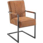 Braune VITO Möbel Freischwinger Stühle aus Stoff mit Armlehne Breite 50-100cm, Höhe 50-100cm, Tiefe 50-100cm 