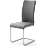 Hellgraue Moderne Topdesign Freischwinger Stühle aus Edelstahl Breite 0-50cm, Höhe 100-150cm, Tiefe 50-100cm 4-teilig 