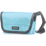 Hellblaue Vegane Bauchtaschen & Hüfttaschen mit Reißverschluss aus LKW-Plane klein 