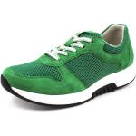 Grüne Elegante Gabor Runde Low Sneaker mit Schnürsenkel in Normalweite aus Leder stoßdämpfend für Damen Größe 38,5 