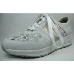 Reduzierte Weiße Elegante Finn Comfort Runde Low Sneaker mit Schnürsenkel in Breitweite aus Leder Leicht für Damen Größe 40,5 
