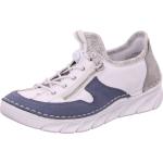 Reduzierte Weiße Elegante Rieker Runde Low Sneaker mit Schnürsenkel in Normalweite aus Leder Leicht für Damen Größe 36 