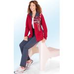 Rote Melierte bader Damenhausanzüge & Damenfreizeitanzüge mit Reißverschluss aus Jersey Größe S Petite 