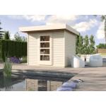 Moderne Weka Design-Gartenhäuser 28mm aus Fichte mit Boden Ständerbauweise 