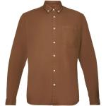 Braune Unifarbene Esprit Regular Fit Hemden aus Baumwolle für Herren Größe M 