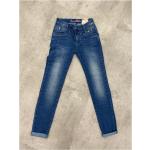 Reduzierte Blaue Buena Vista Slim Fit Jeans mit Reißverschluss aus Baumwollmischung für Damen Größe S 