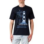 Marineblaue Trigema T-Shirts mit Leuchtturm-Motiv für Herren Größe XXL Große Größen für den für den Sommer 