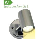 Silberne LED Aufbaustrahler aus Aluminium 