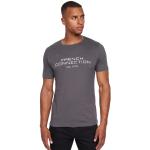Anthrazitfarbene Halblangärmelige FRENCH CONNECTION Rundhals-Ausschnitt T-Shirts aus Baumwolle für Herren Größe XL 